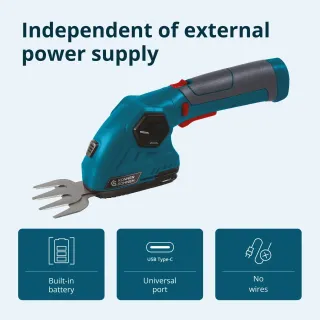 Акумулаторна ножица за трева и жив плет 2 в 1 KOENNER-SOEHNEN KS SHT-8V/ 8V/ 2Ah