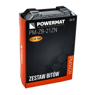 Комплект битове и удължител Powermat PM-ZB-21ZN/ 21бр. Комплект битове и удължител Powermat PM-ZB-21ZN/ 21бр.