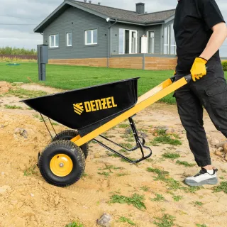Подсилената строителна количка Denzel 6900077/ 250 кг