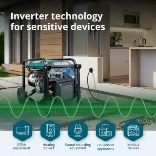 Комбиниран инверторен генератор газ/бензин KOENNER-SOEHNEN KS 6500iEG/ 6,5kW/ 230V/ 17л