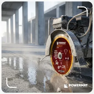 Диамантен диск за бетон, камък, гранит POWERMAT PM-TDCS-3501T/ 350 мм