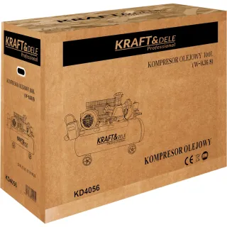 Маслен компресор KraftDele KD4056/ 4100W/ 400V/ 100 л Маслен компресор KraftDele KD4056/ 4100W/ 400V/ 100 л