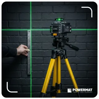 Лазерен нивелир със зелен лъч Powermat PM-PLK-4DM2/ 40 м