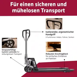 Палетна количка ELMAG HW 2500/ 2,5 т