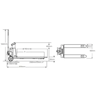 Акумулаторна транспалетна количка Holzmann HUB30KG/ 3 т