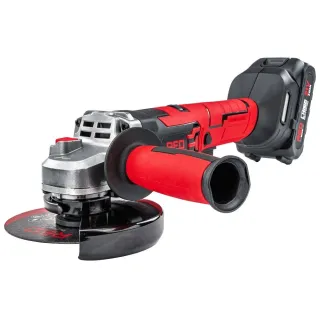 Акумулаторен ъглошлайф с аксесоари RED TECHNIC RTSZK0140/ 21V/ 2х2Ah