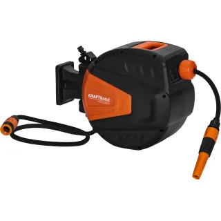 Автоматична стенна макара с маркуч KraftDele KD2150/ 10 м + 1 м Автоматична стенна макара с маркуч KraftDele KD2150/ 10 м + 1 м