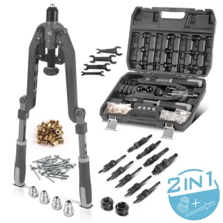 Комплект клещи за нитове и нитове STAHLWERK 6499/ 85 части