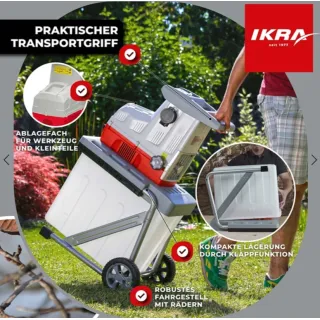 Електрическа дробилка за клони IKRA ILH 3200A/ 3200 W