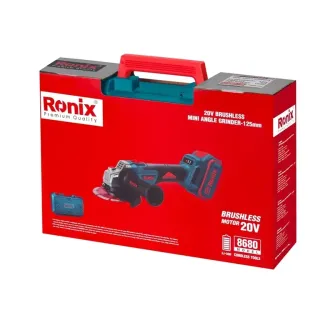Акумулаторен ъглошлайф Ronix 8680/ 20V/ 2х4Ah