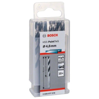 Свредло HSS за метал PoinTec 4.8 mm на Bosch комплект 10 бр.