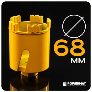 Диамантена боркорона POWERMAT PM-DWK-68x95M14M/ 68x95 мм Диамантена боркорона POWERMAT PM-DWK-68x95M14M/ 68x95 мм