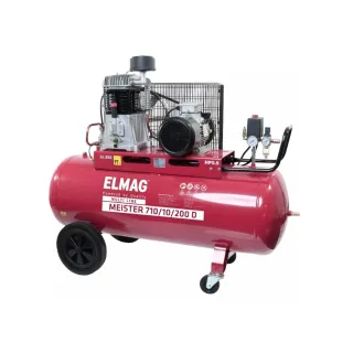 Бутален маслен компресор ELMAG MEISTER 710/10/200 D/ 400V/ 4kW/ 200л