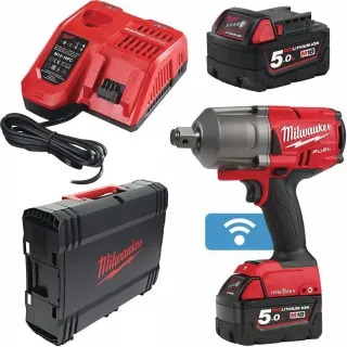 Гайковерт акумулаторен Milwaukee M18 ONEFHIWF34-502X, 18V, 5.0 Ah