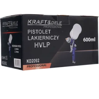 Пневматичeн пистолет за боядисване HVLP KraftDele KD2092/ 600 мл Пневматичeн пистолет за боядисване HVLP KraftDele KD2092/ 600 мл