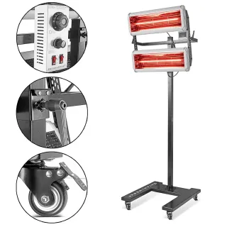 Инфрачервена сушилня за боя със стойка STAHLWERK IL-2400 ST/ 2.4kW