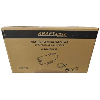 Газов калорифер KraftDele KD11701/ 40 kW/ 650 m³/h, с LED дисплей