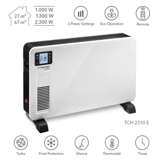 Конвектор TROTEC TCH 2310 E/ с дистанционно/ 2.3kW