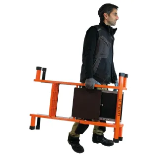 Мултифункционална стълба с платформа Mondelin 201830/ до 150 кг