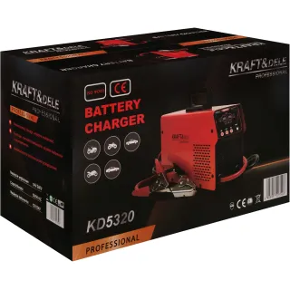 Зарядно устройство за акумулатори със стартова функция KraftDele KD5320/ 12/24V/ 50-800Ah/ 500A Зарядно устройство за акумулатори със стартова функция KraftDele KD5320/ 12/24V/ 50-800Ah/ 500A