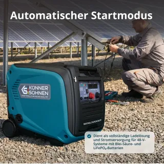 Комбиниран генератор газ/бензин KOENNER-SOEHNEN KS 48VGS-DC/ 3.3kW/ 50-55V/ 12л