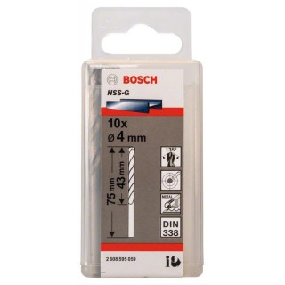 Свредло HSS-G за метал на Bosch 4.0 mm комплект 10 броя Свредло HSS-G за метал на Bosch 4.0 mm комплект 10 броя