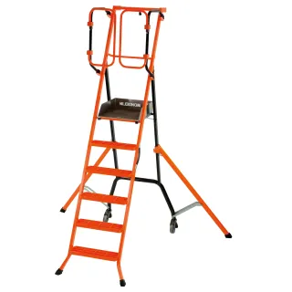 Алуминиева стълба с платформа Mondelin 202190/ 140 см