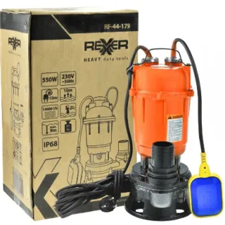 Потопяема помпа за мръсна и чиста вода с поплавък REXXER RF-44-179/ 550 W Потопяема помпа за мръсна и чиста вода с поплавък REXXER RF-44-179/ 550 W