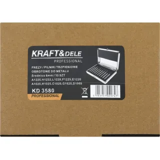 Комплект фрези за метал с опашка KraftDele KD3580/ 10 бр. Комплект фрези за метал с опашка KraftDele KD3580/ 10 бр.