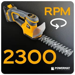 Акумулаторна градинска ножица 2 в 1 Powermat PM-ANTK-21VM/ 21V/ 2x2Ah