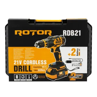 Акумулаторен винтоверт ROTOR RDB21/ 21V/ 2х3Ah Акумулаторен винтоверт ROTOR RDB21/ 21V/ 2х3Ah