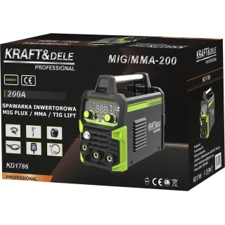 Комбиниран безгазов инверторен телоподаващ апарат KraftDele KD1786/ 200А