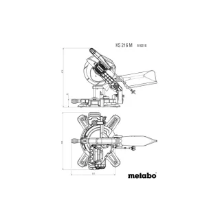 Герунг циркуляр METABO KS 216 M PCL/ 1100W