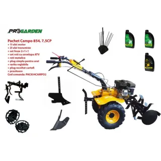 Комплект бензинов мотокултиватор ProGARDEN Campo 854, 7.5к.с., 2+1предавки