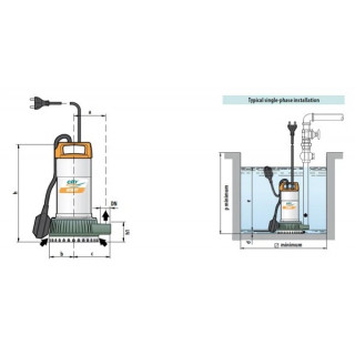 Дренажна помпа SECURITY 30M, CITY, Q: 1.5-18 m³/h, 25-300 l/min