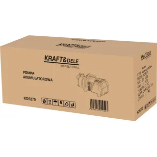 Акумулаторна градинска помпа KraftDele KD5270/ 21V/ 2x6Ah