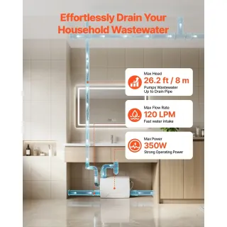 Помпа за отпадни води Vevor HOMAC 350-C/ 350W Помпа за отпадни води Vevor HOMAC 350-C/ 350W