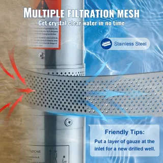 Потопяема помпа за дълбоки кладенци VEVOR 4SDM3/7/ 370W