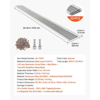 Предпазител за улуци VEVOR JQ-TG03/ 30 м Предпазител за улуци VEVOR JQ-TG03/ 30 м