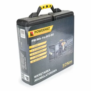 Акумулаторна бормашина / винтоверт POWERMAT PM-WA-14.4V2-SU / 14.4V