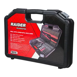 Комплект свредла, битове и боркорони Raider 150696/ 246 бр.