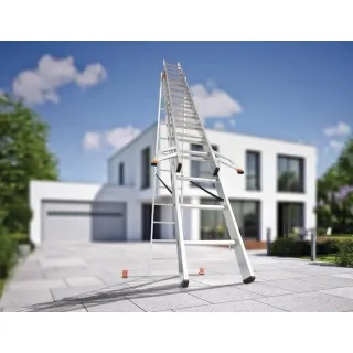 Трираменна алуминиева стълба със стълбищна функция KRAUSE TRIBILO 3x14