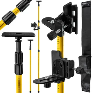Телескопичен прът със стойка за лазерен нивелир Powermat PM-TPLK-3M/ 3 м