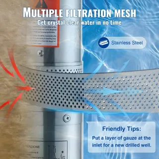 Потопяема помпа за дълбоки кладенци VEVOR 4SDM4/14/ 1100W Потопяема помпа за дълбоки кладенци VEVOR 4SDM4/14/ 1100W