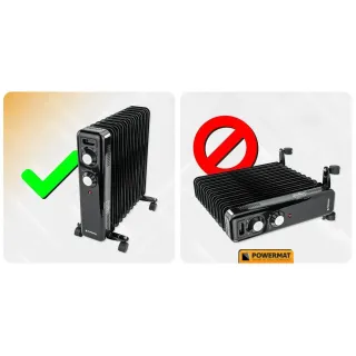 Електрически маслен радиатор POWERMAT PM-GOL-3000D/ 2.5kW/ термостат