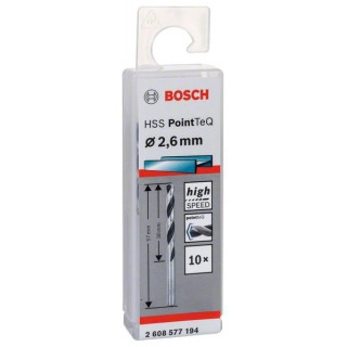 Свредло HSS за метал PoinTec 2.6 mm на Bosch комплект 10 бр. Свредло HSS за метал PoinTec 2.6 mm на Bosch комплект 10 бр.