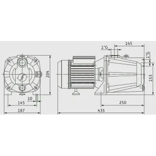 Самозасмукваща помпа Wilo Initial JET 4-4/ 750W Самозасмукваща помпа Wilo Initial JET 4-4/ 750W
