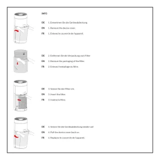 Дизайнерски пречиствател на въздух Trotec AirgoClean® 171E/ 33W