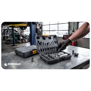 Екстрактори за счупени винтове, гайки и шпилки POWERMAT PM-ZPWN-26T/ 26 бр. Екстрактори за счупени винтове, гайки и шпилки POWERMAT PM-ZPWN-26T/ 26 бр.