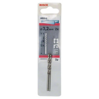 Свредло HSS-G за метал DIN 338 на Bosch 3.2 mm 2 броя
